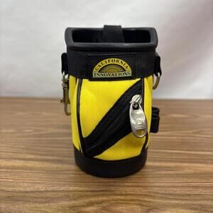Vtg California Innovations PGA Promo Golf Bag Beer cola pop koozie Drink Holder